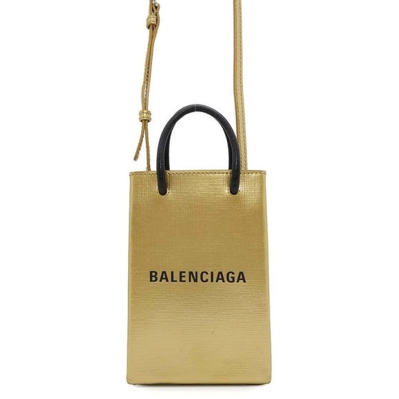 BALENCIAGA Gold Shoulder Bag - Picture 1 of 15
